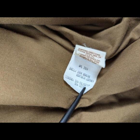 [SOLD] VTG COOPER SPORTSWEAR Sz 44R A-2 Flight Bomber Jacket Brown Goatskin - Picture 4 of 10